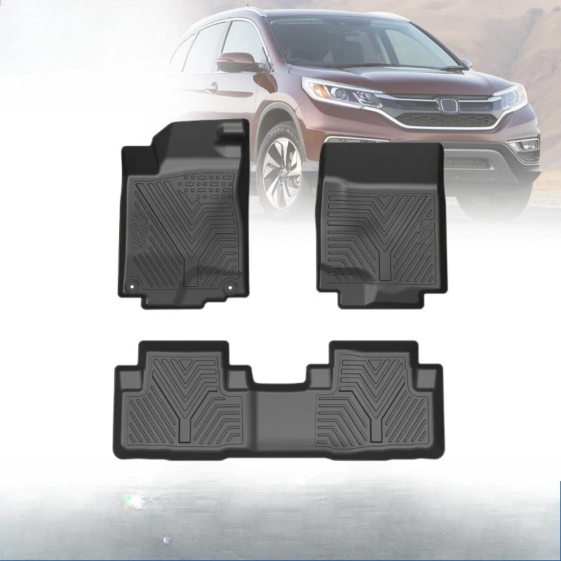 

All Weather Floor Mats Liners For 2012-2016 Honda CR-V CRV 1st + 2nd Row 3D TPE United States