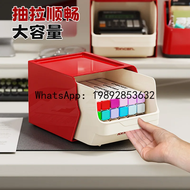 

4-13 tea bag storage box drawer type coffee snack desktop storage small square box