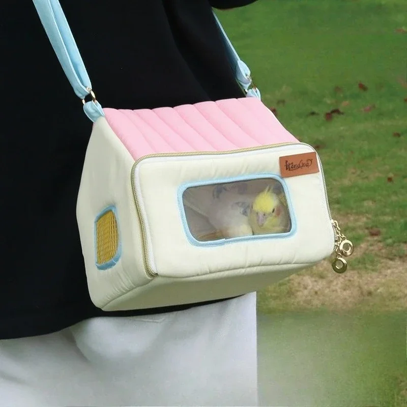 Parrot Out Bag Bird Cage Winter Portable Bird Bag Warm Sugar Glider Guinea Pig Carriers Parrot Small Animals Carriers Products