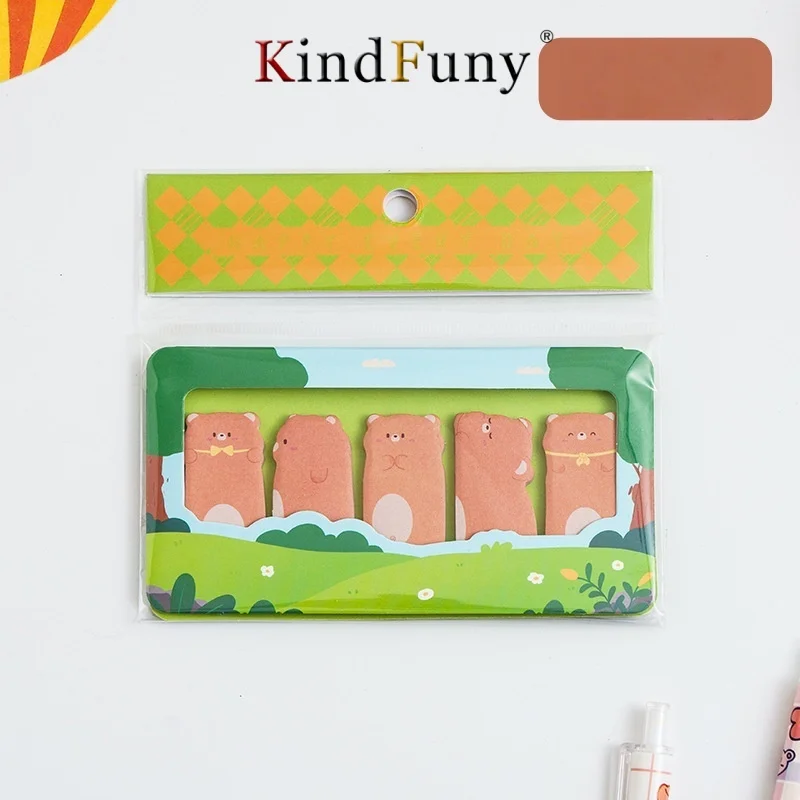 150 vellen cartoon dieren plaknotities capibara panda kat notitiepapier memo clips decoratief papier bladwijzers kantoor school