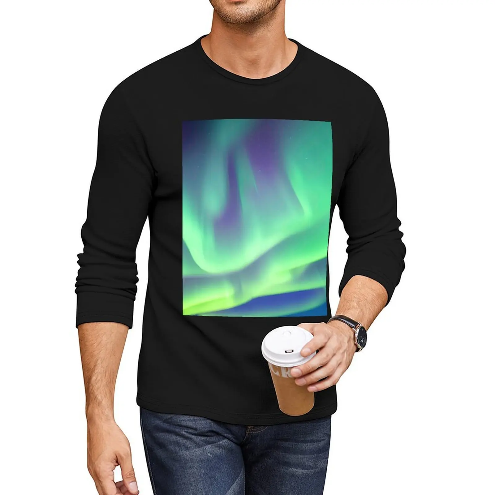 

Splendid Aurora Borealis Long T-Shirt graphic t shirt boys animal print shirt mens vintage t shirts