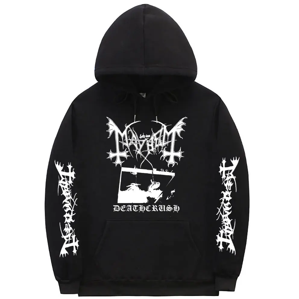 

Limited Mayhem Deathcrush Album Graphic Hoodie Men Women Vintage Rock Gothic Oversized Hoodies Men's Fleece Cotton Sweatshirt