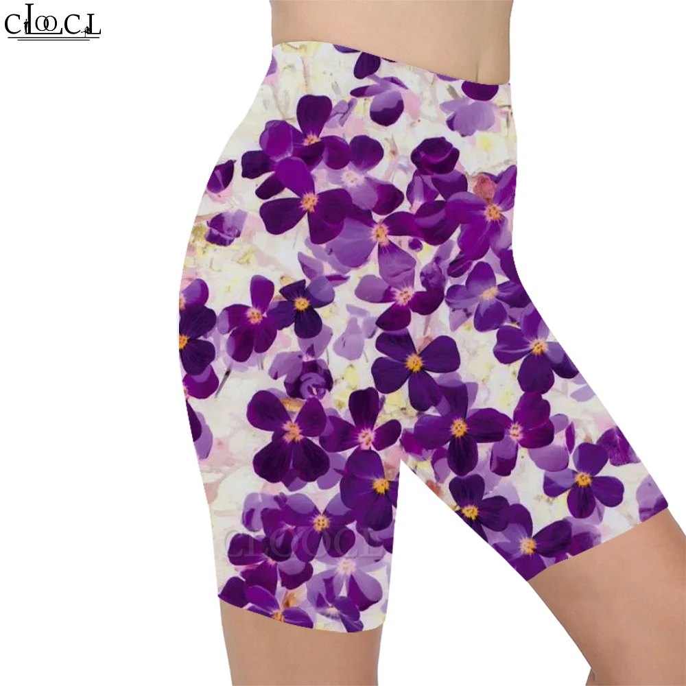 CLOOCL – Legging imprimé Violet pour femme, pantalon de survêtement, décontracté, Sexy, à la mode