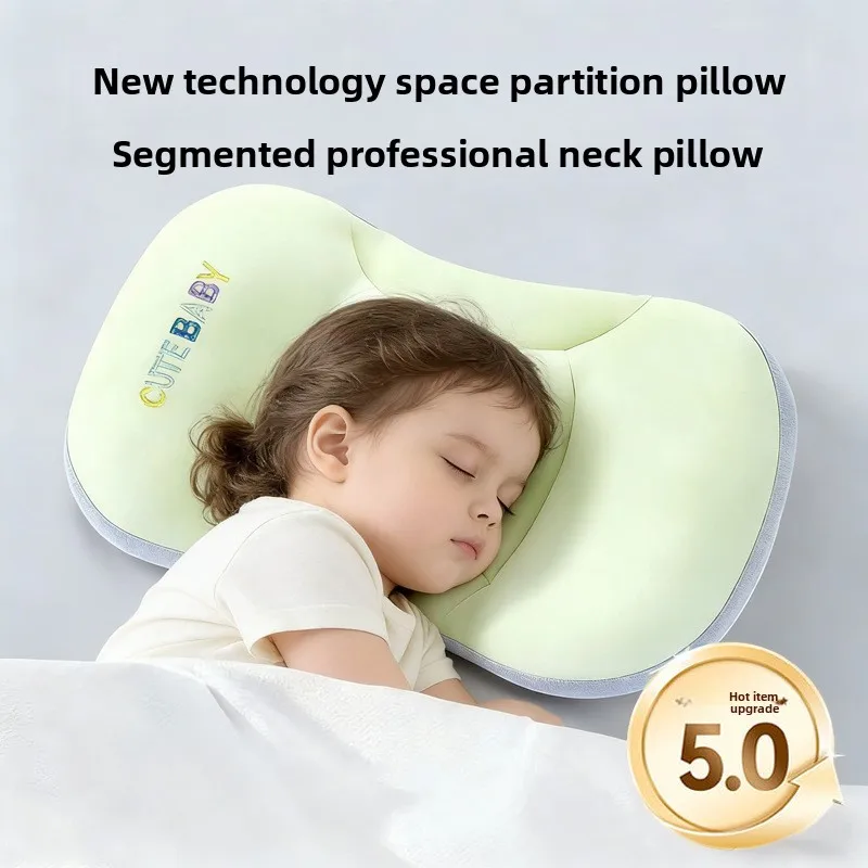 Langkes Kids Cervical Pillow Memory Foam Cooling Pillow for 6 Months+ Toddlers 3-8 Years Boys Girls Orthopedic Supportive Pillow