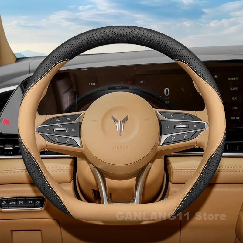 

Leather Car Steering Wheel Cover For Voyah Free Deram 2024 2025 Auto Steering Wheel Voyah Free Accessories 2025