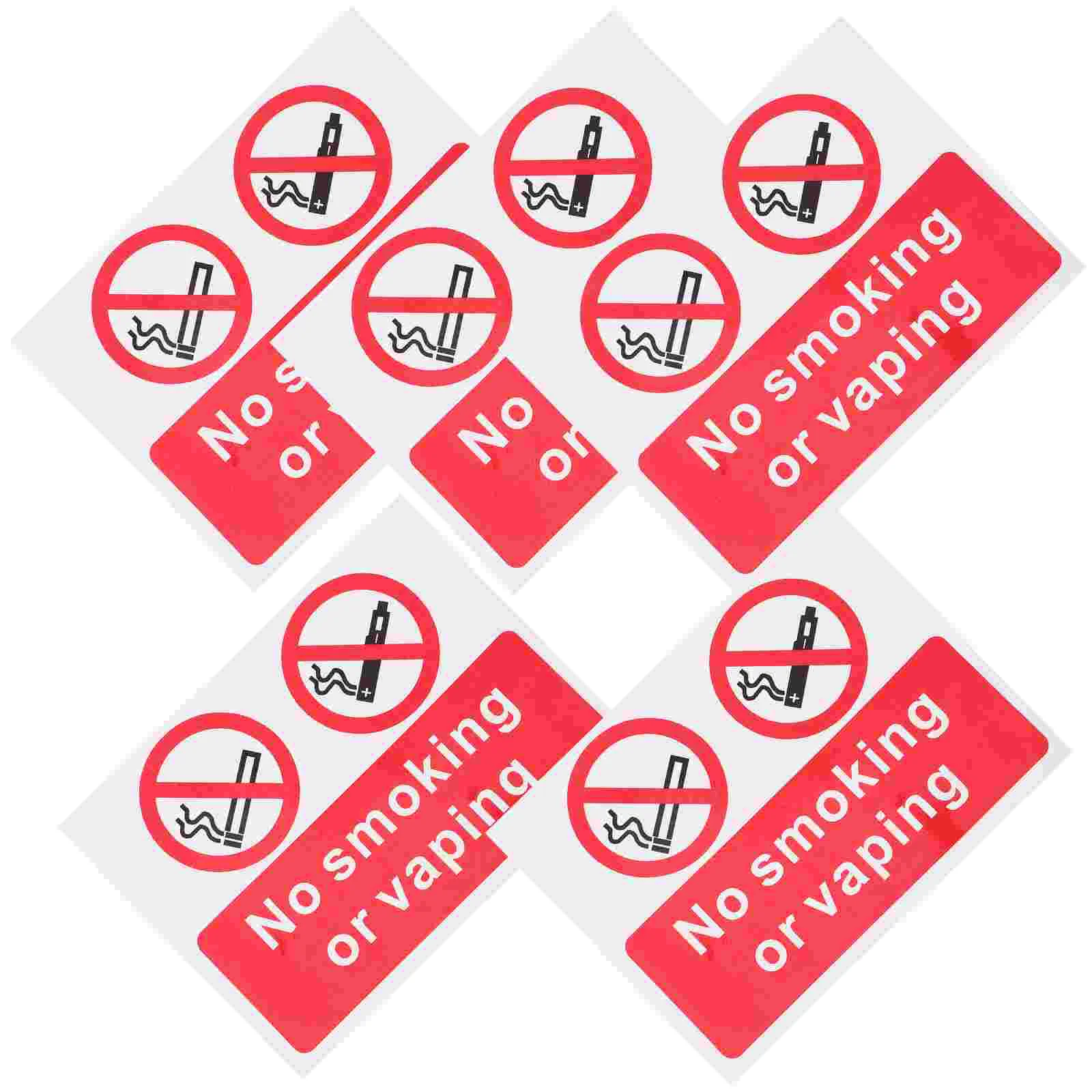 5 stuks sticker niet roken teken zelfklevende stickers 1800x1380x010cm pvc-stickers