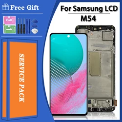 Super AMOLED M54 Screen Assembly for Samsung M54 M546B M546B/DS Lcd Display Digital Touch Screen with Frame Replacement