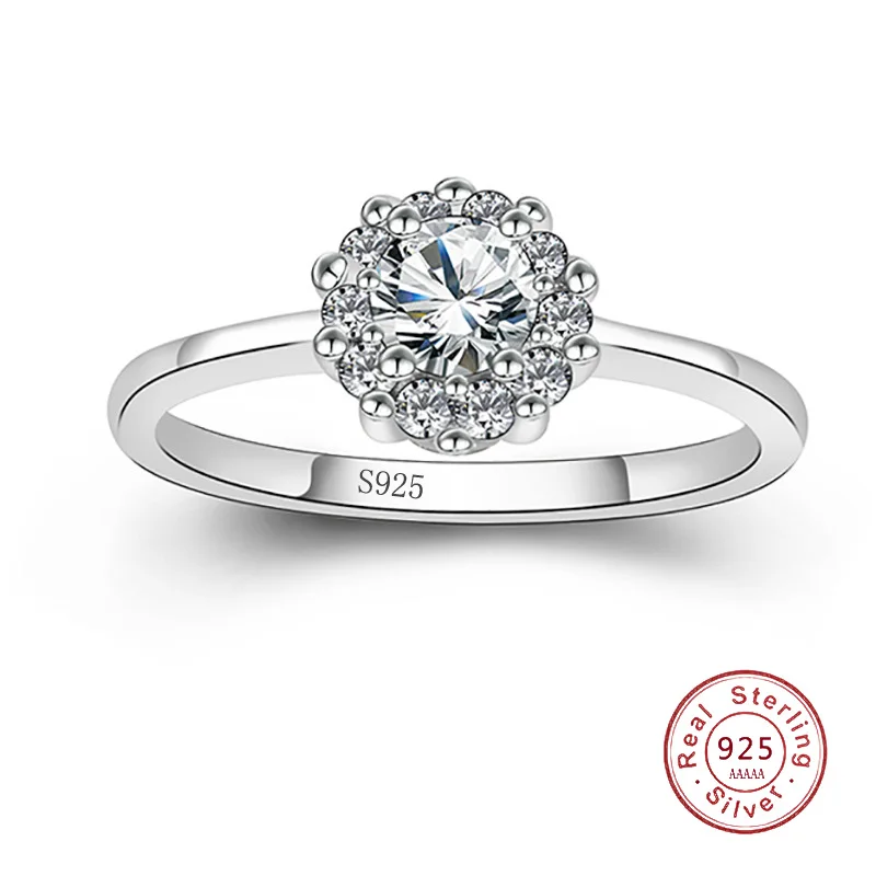 Luxuriöser 18K Weißgold-Ring Original 2,0ct Zirkonia Moissanit Ehering Silber 925 Schmuck Frauen Liebesgeschenk
