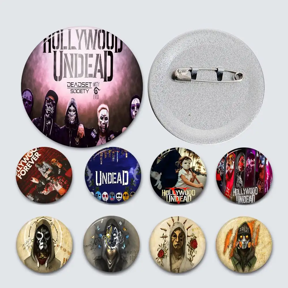 Rock Band H-Hollywood Undead Singer Tinplate Soft Button Pin Brooch Metal Badge Custom Jewelry Accessories Hat Bag Lapel