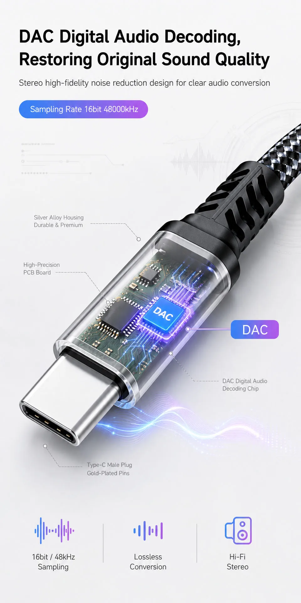 2 in 1 USB C Headphone And Charger Adapter Type C Dual Port Aux Audio Cable Fast Charging For iPhone 17 Samsung Phone Splitter