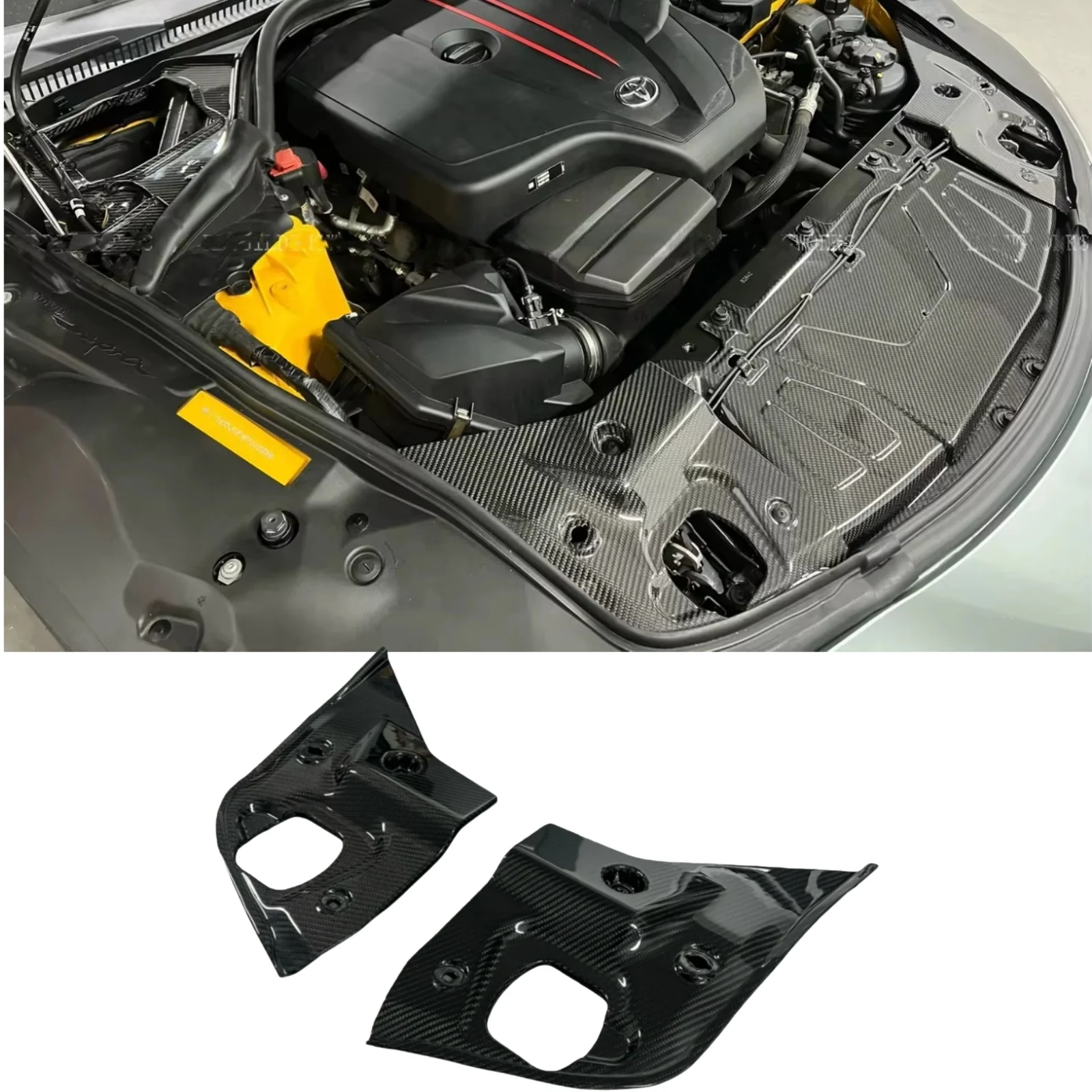 

Для Toyota GR Supra MK5 A90 A91 OE карбоновая крышка боковой панели двигателя 2019+