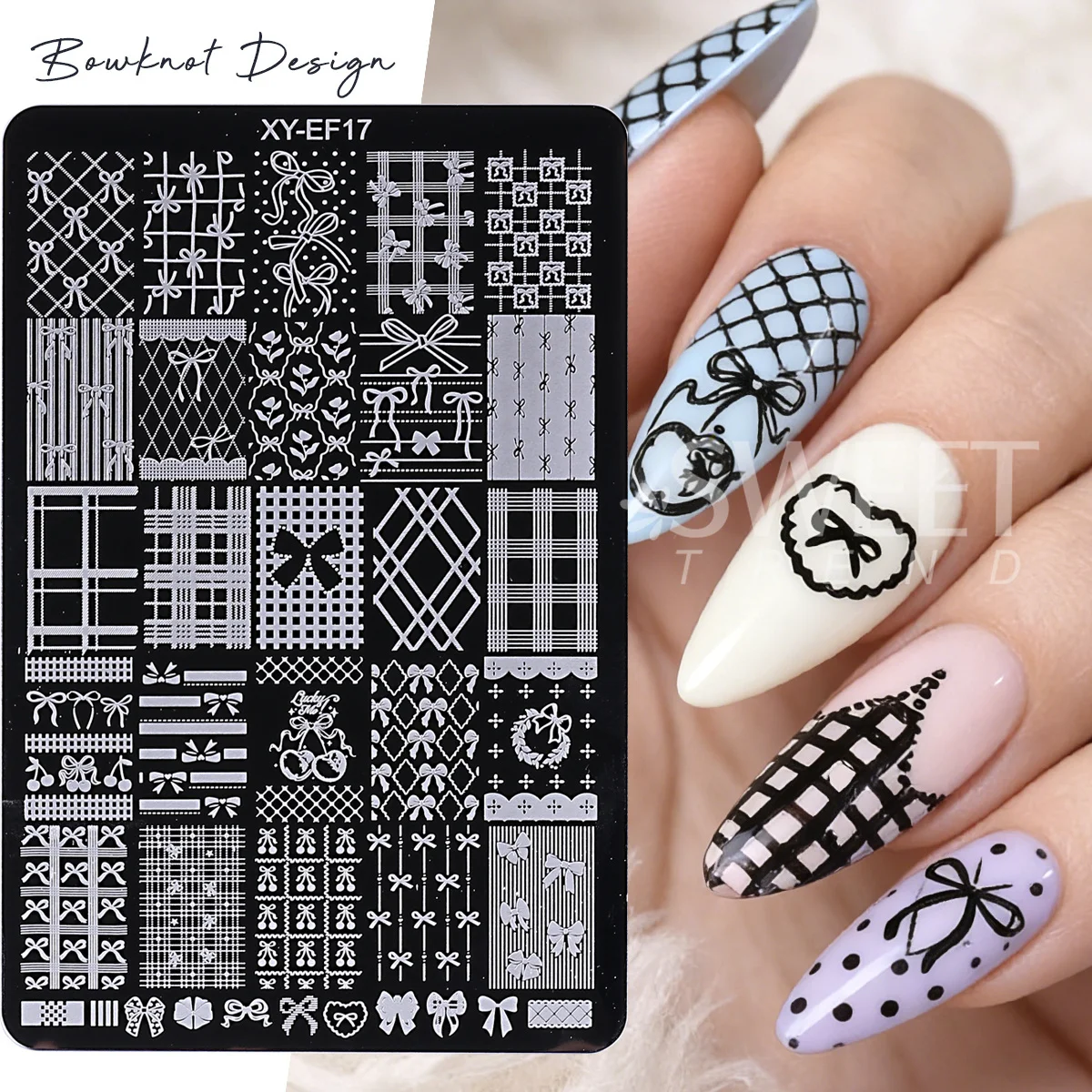 2pcs Adorable Bow Image Nail Printing Template Elegant Butterfly Lace Lattice Heart Wedding Theme Transfer Mold Manicure Plates