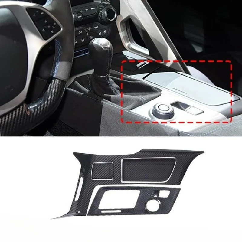 

Для Chevrolet Corvette C7 настоящее сухое углеродное волокно 14-2019 зернистость центральная панель управления рамка внутренняя модификация аксессуары