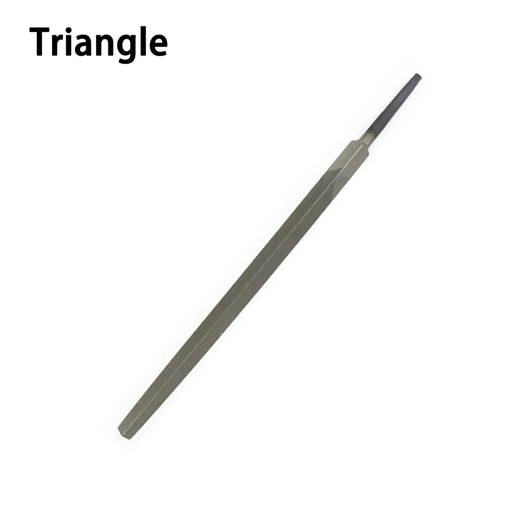 1pc 6 Inch 150mm Steel Files Without Handle Round Half-Round Triangular Square Flat Cut Design Metal Woodworking Hand Files