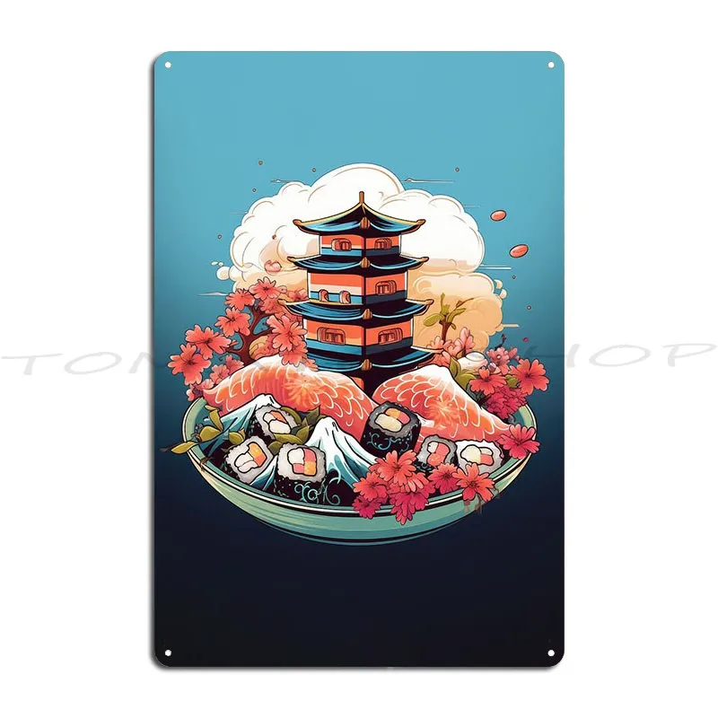 Yokai Sushi In Edo Sushi Squad Sushi Is Love Metal Sign Cinema Pub Plates Living Room Garage Decoration Custom  Tin Sign Poster
