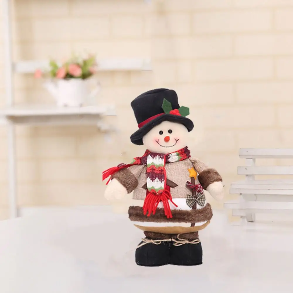 ديكور رجل الثلج/سانتا/الأيائل ثلج سانتا مع جرس سانتا كلوز زينة القماش الأيائل زخرفة السنة الجديدة