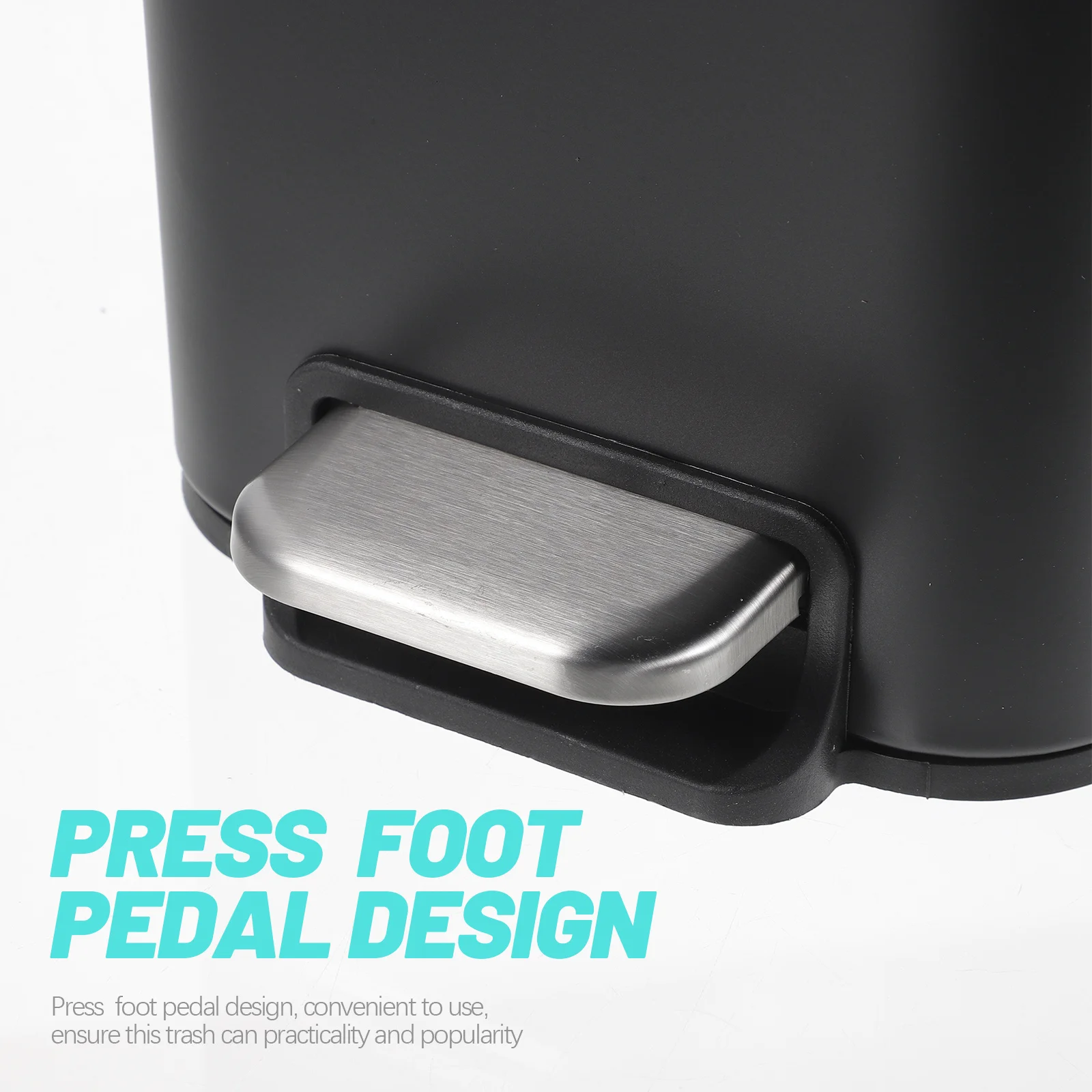 

Pedal Trash Can Bathroom Slim Bin Small Garbage Bucket with Lid for Home Office Bedroom Kitchen Toilet Waste Container