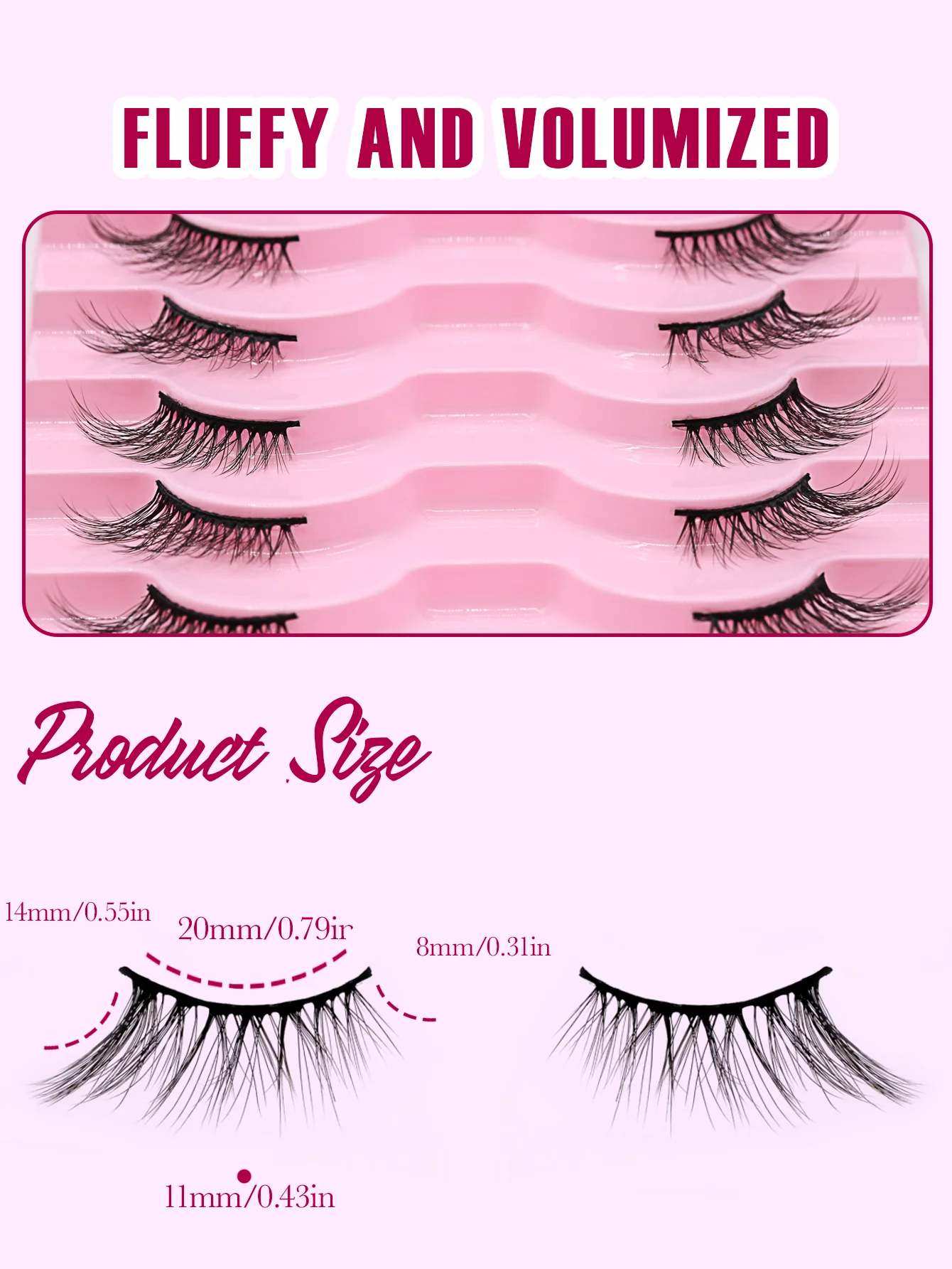 10 Pairs Cat Eye Half Eyelashes End Eye Elongated Half Lashes Crossed Enlarged Double Eye Lash Soft and Grafting False Eyelashes