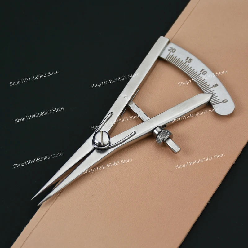 Mini Spacing Gauge - Lockable Leather Marking Tool with Scale for DIY Crafts