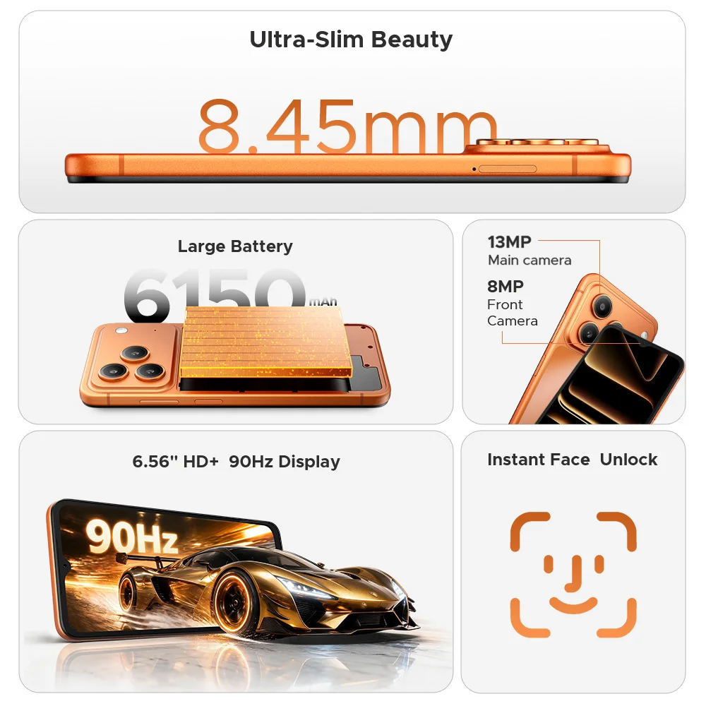 World Premiere DOOGEE Note57 Lite Smartphone 6150mAh Battery 6.56'' Screen 12GB RAM(3GB+9GB) 32GB ROM Android 16 Mobile Phone