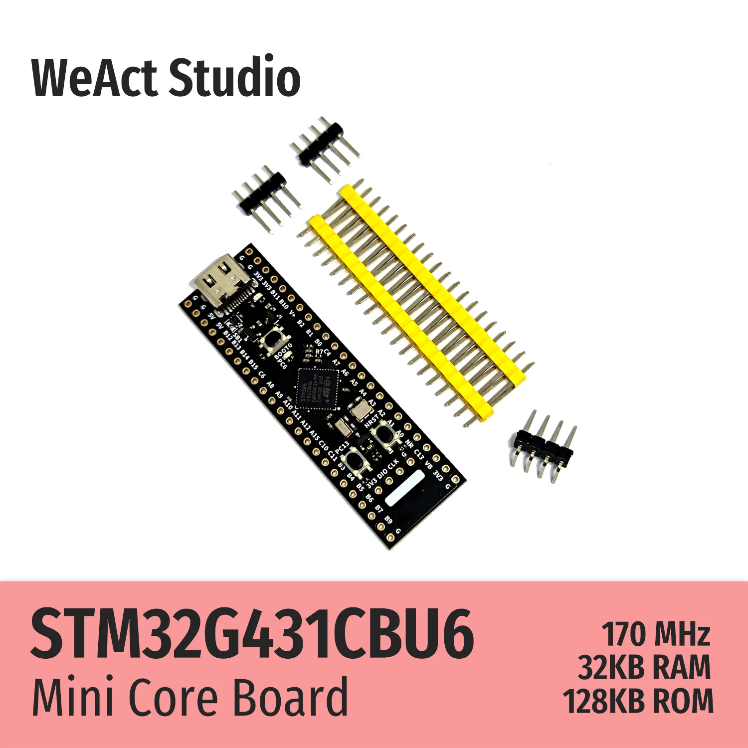 กระดานสาธิตหลัก STM32 STM32G4 STM32G431 STM32G431CBU6ชนิดยาว