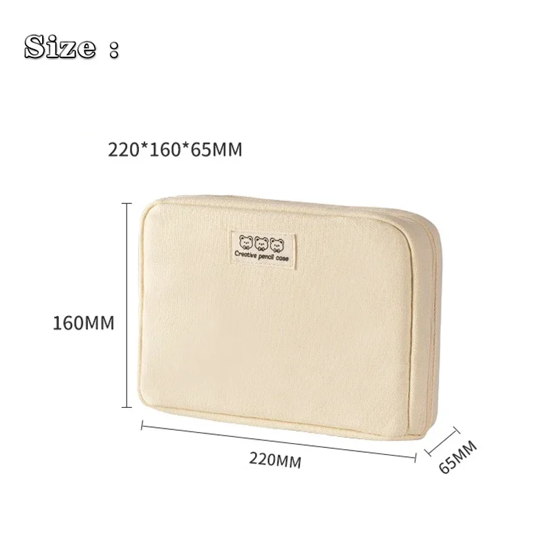 حقيبة أقلام رصاص ذات سعة كبيرة للغاية ، قماش كاواي ، فتحة 90 درجة ، حقيبة مستحضرات تجميل عالية الجودة ، أدوات مكتبية للطلاب ، مستلزمات مدرسية #2