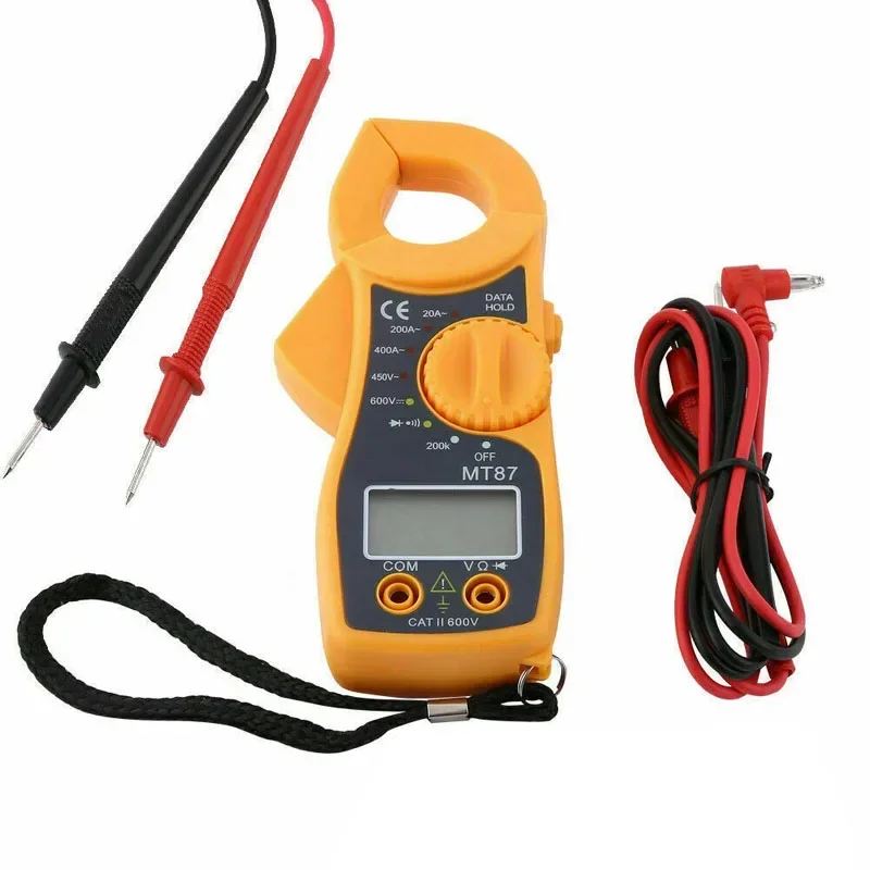 MT87 Digital Multimeter Amper Clamp Meter Current Clamp Pincers AC DC Current Voltage Transitor Tester Power Meter Radom Color