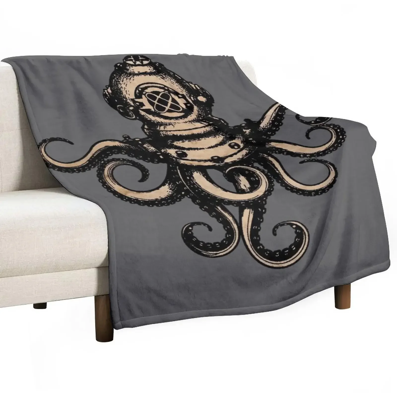 

Steampunk Octopus Throw Blanket Beautifuls Sofa Quilt Polar Blankets