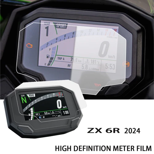Para Kawasaki ZX-6R 2024 + ZX-10R 2021 + película de instrumentos de motocicleta ZX 6R accesorios protección de tablero de pantalla de grupo de arañazos