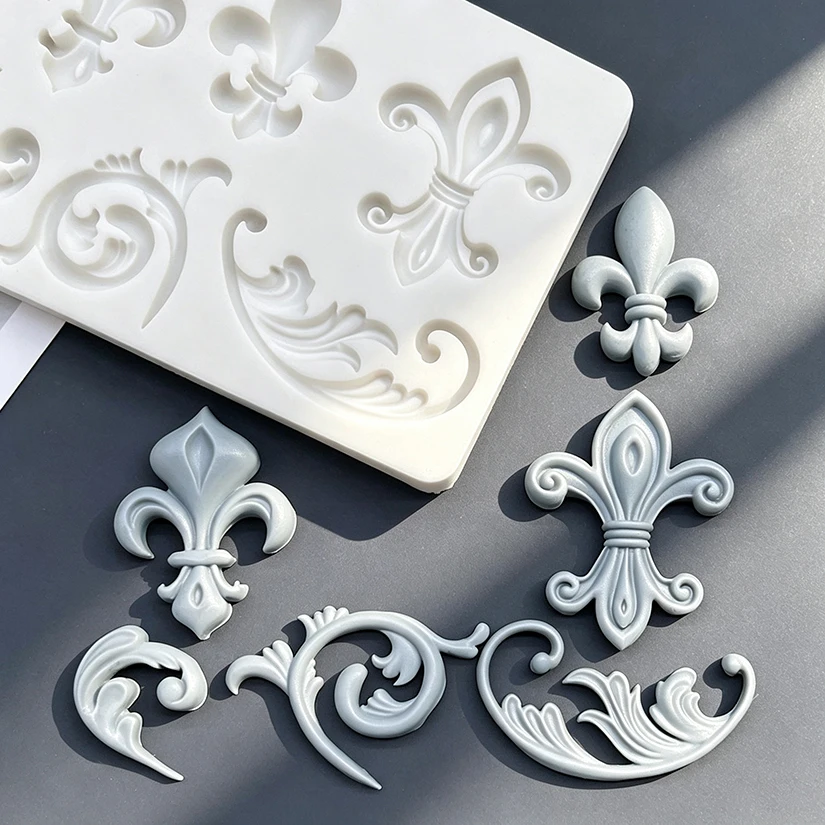 Barock Relief Silikon Kuchen Backform Sugarcraft Schokolade Cupcake Harz Werkzeuge Fondant Dekorieren Werkzeuge