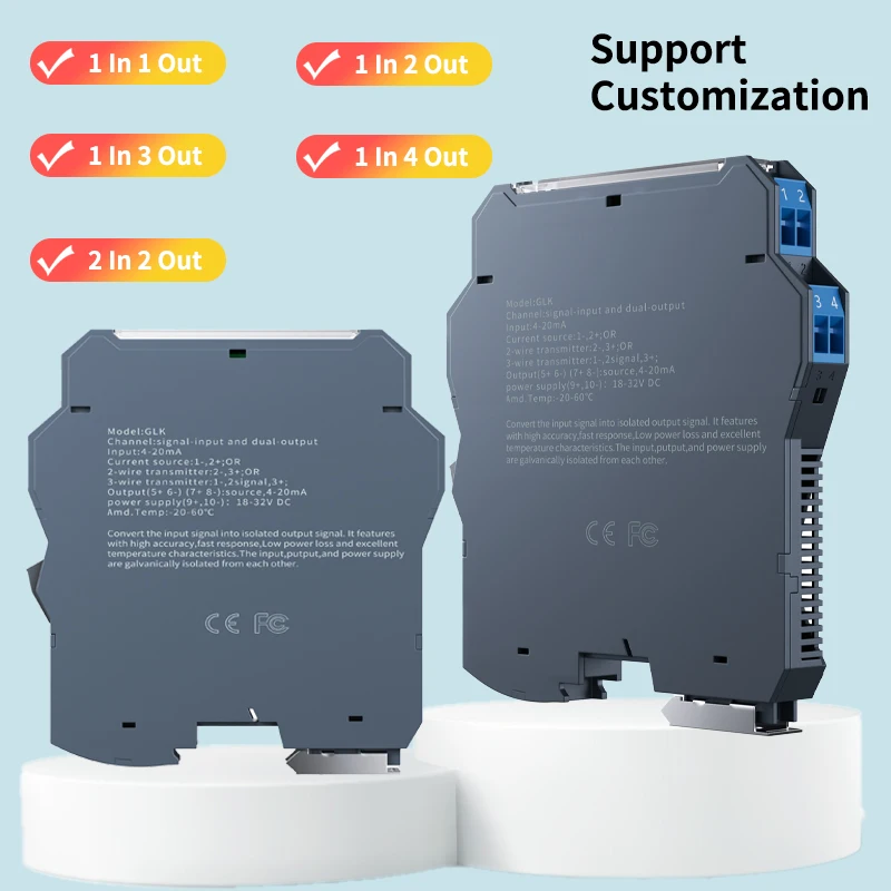 

Analog Signal Isolator 4-20mA 0-10mA 0-20mA Signal Isolator 0-10V 0-5V 1-5V DC Signal Isolator 4-20mA to 0-10V Signal Isolator