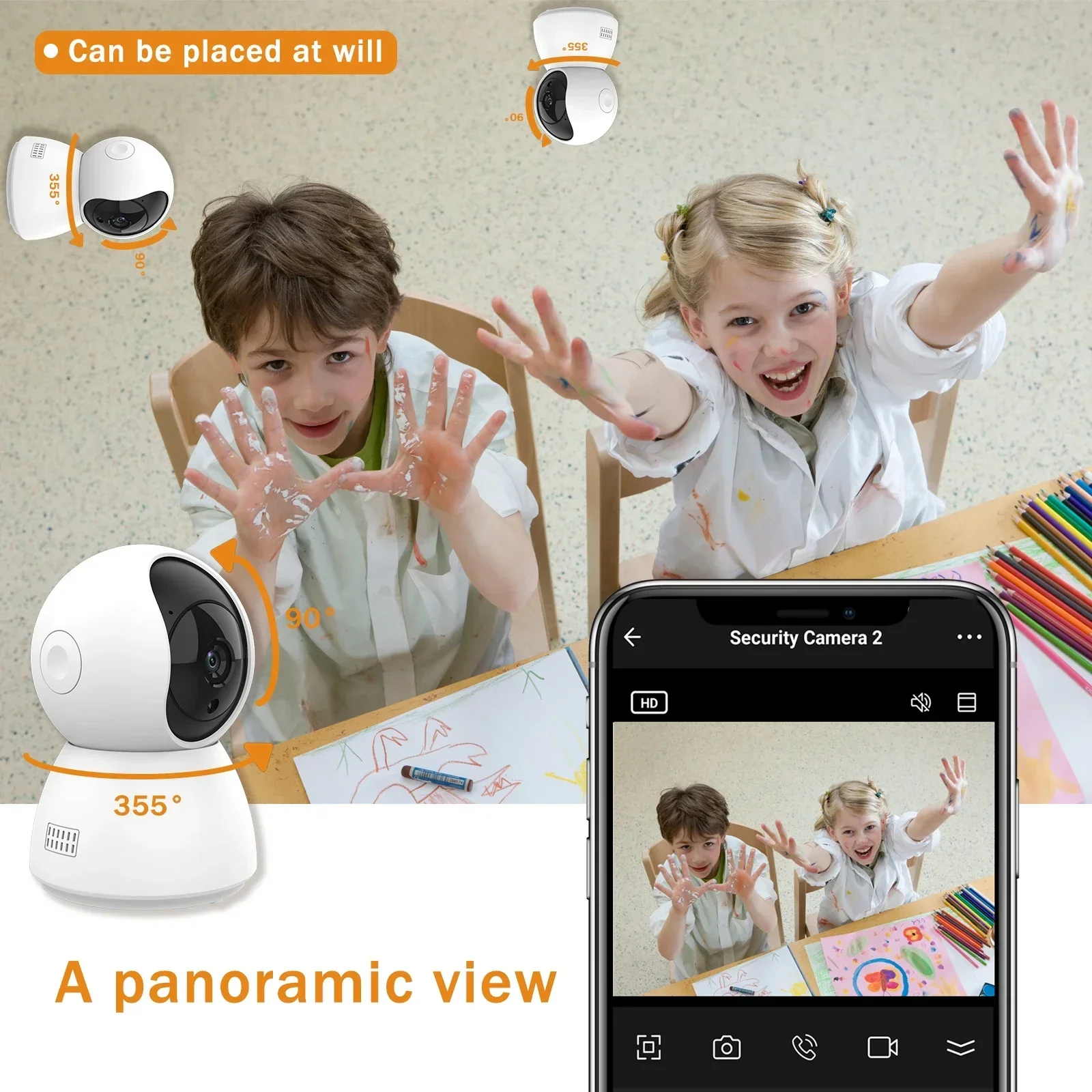 Xiaomi 3MP IP กล้องใหม่ 1080P Tuya สมาร์ท WiFi ในร่มไร้สายกล้องเฝ้าระวังความปลอดภัยพร้อมการติดตามอัตโนมัติ PET Monitor