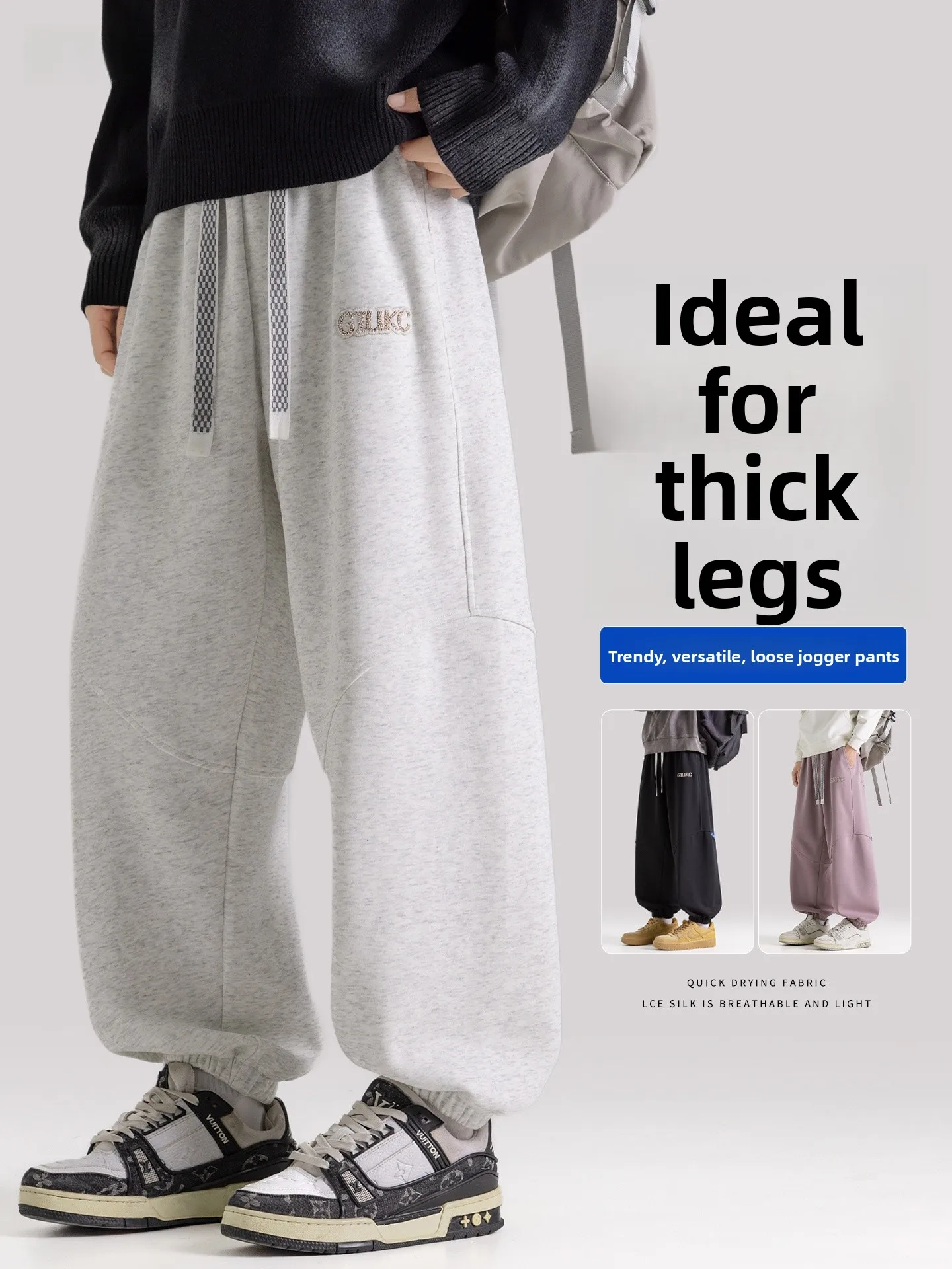 

American Sle Loose Fit Men's Spring Autumn Cargo Pants Youth Large Size Sports Casual Long Trousers Faionable Trendy Brand