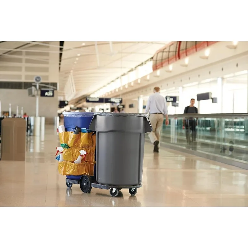 Commercial Products Heavy-Duty Round Trash/Garbage Can