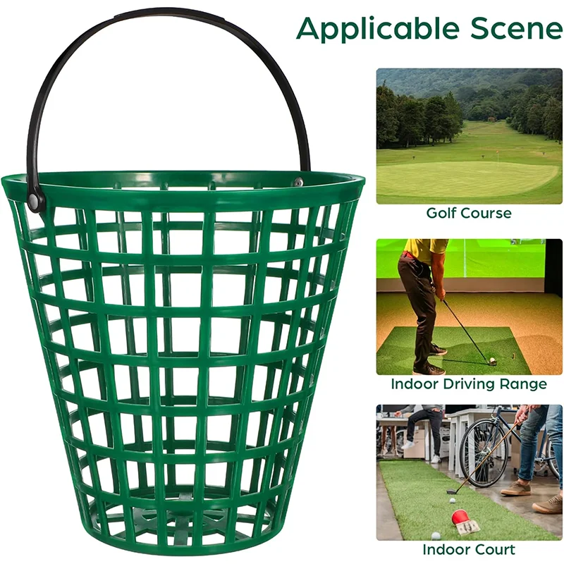 Keranjang Penyimpanan Bola Golf Vintage, Wadah Penyimpanan Bola, Keranjang Latihan Golf