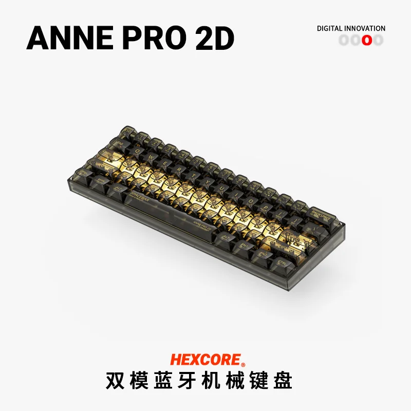 

HEXCORE Anne Pro 2D Bluetooth Mechanical Keyboard RGB Hot Swap 60% Layout Notebook Customized Gaming Keyboard PC Accessoriesle
