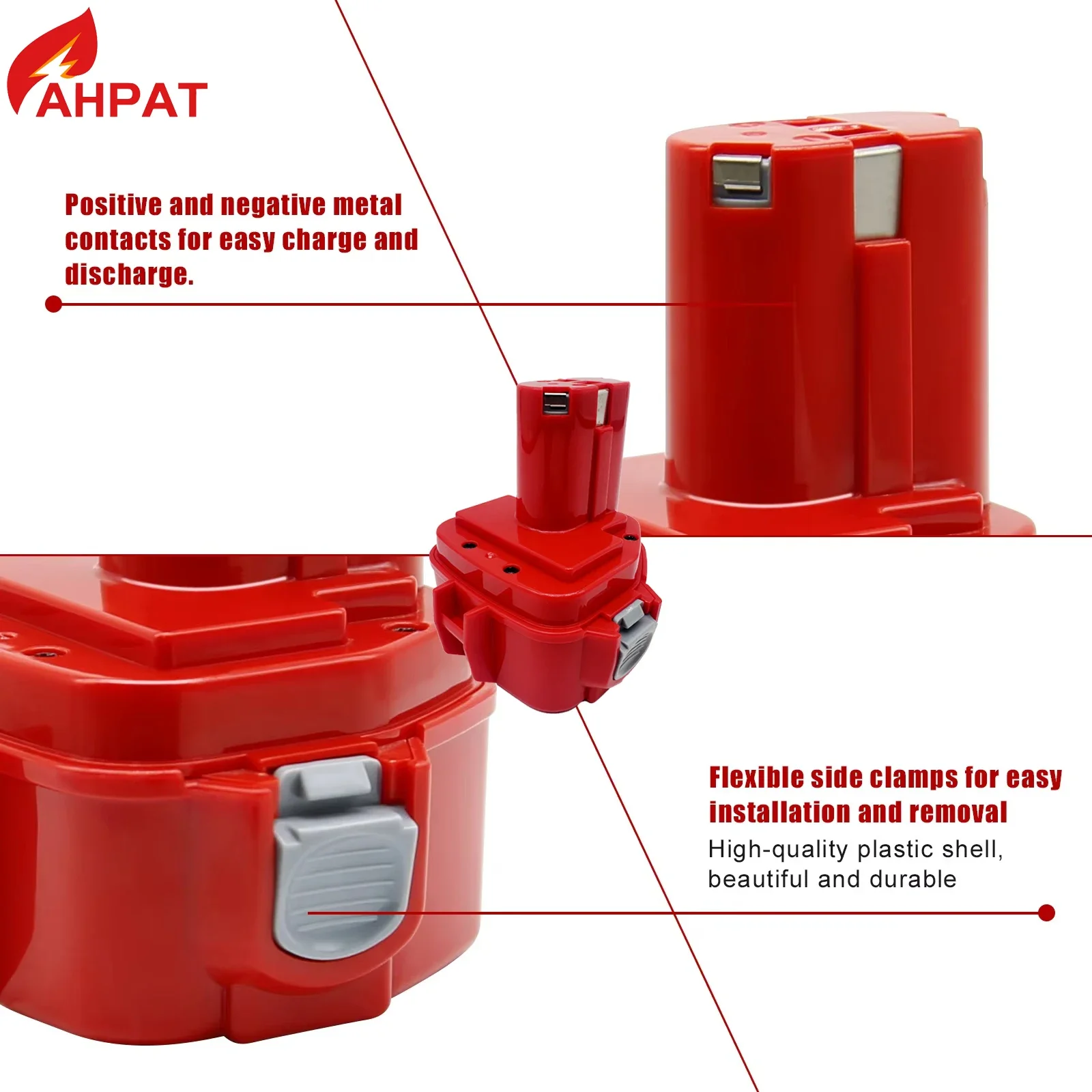 2026 12 فولت بطارية لماكيتا PA12 ni-mh بطارية 1200 1220 1201 1222 1233SA/B1235 192681-5 4800-12800 مللي أمبير بطاريات أداة السلطة #3