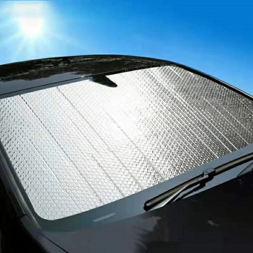 Keep Cool Foldable Car Windshield Sun Visor Reflector Screen Anti-UV Heat Blocking Interior Window Guard Universal Fit