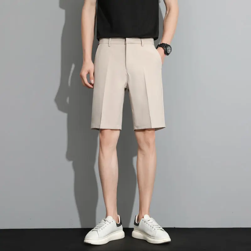 Loose Straight High Waist Zipper Cargo Shorts Simplicity Handsome Solid Color Pockets Fashion Casual Summer Men's Clothing 2023