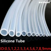 1/5 Meters Food Grade Clear Transparent Silicone Rubber Hose ID 0.51 2 3 4 5 6 7 8 9 10 12mm O.D Flexible Nontoxic Silicone Tube