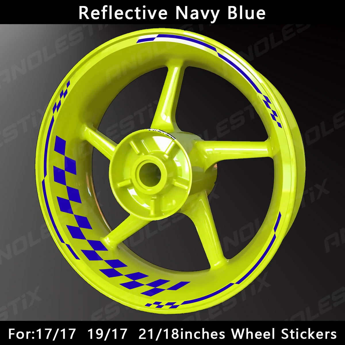 Pegatinas reflectantes para rueda de motocicleta, calcomanía de cubo, raya de llanta de 17 pulgadas para YAMAHA, Honda, Kawasaki, Suzuki, BMW, KTM,