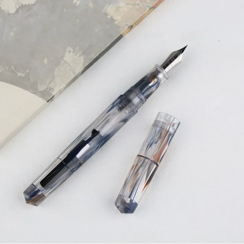 PENBBS 491  Fashion Fountain Pen Acrylic Resin Design F 0.5mm Hand Crafted Nib Business Office Writing Ink Pens Office Supplies