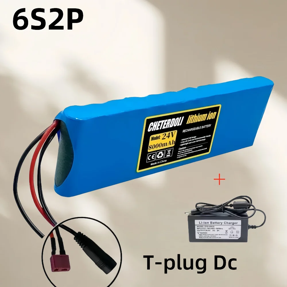 

6S2P 24V 8000mAh Rechargeable Lithium Pack 250W/350W Electric Scooter Battery with Charger