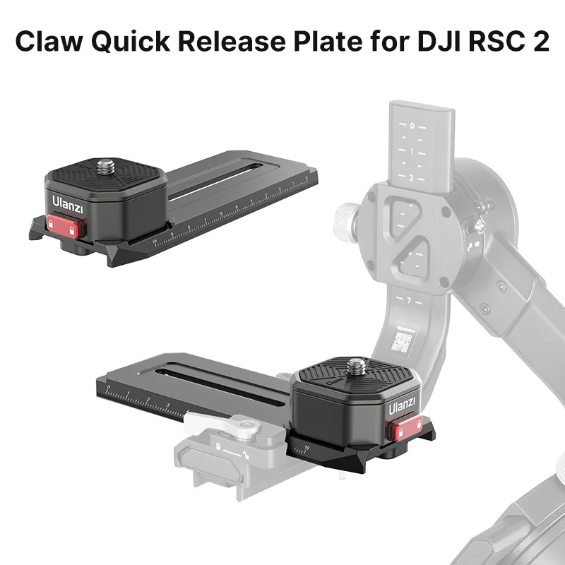 

Ulanzi Claw Quick Release Plate for DJI RSC 2 Gimbal Stabilizer Square Quick Release cover compatible with Original Lens Holder