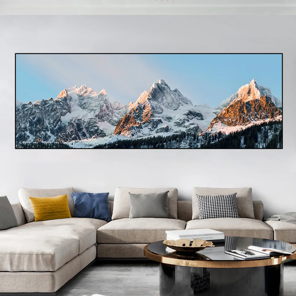 Landscape Panoramic Hawaiian Mountain Fog Forest Canvas Painting Posters and Prints Wall Art Living Room Home Decor No Frame