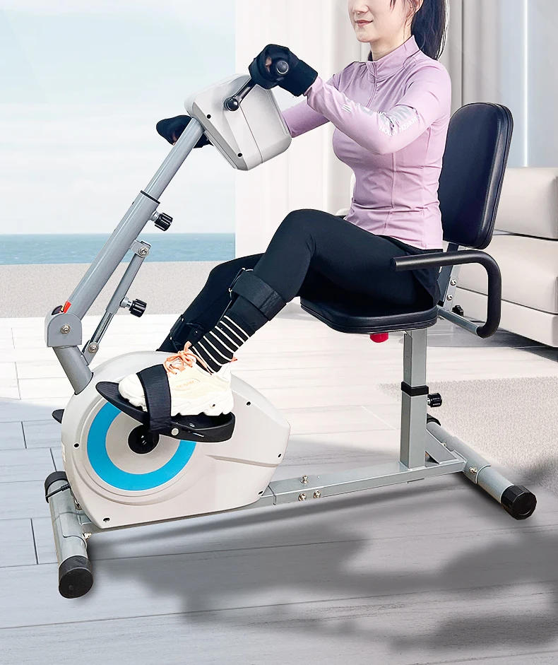 

Electric rehabilitation machine, bicycle, upper and lower limbs, stroke, hemiplegia, old people's limbs linkage