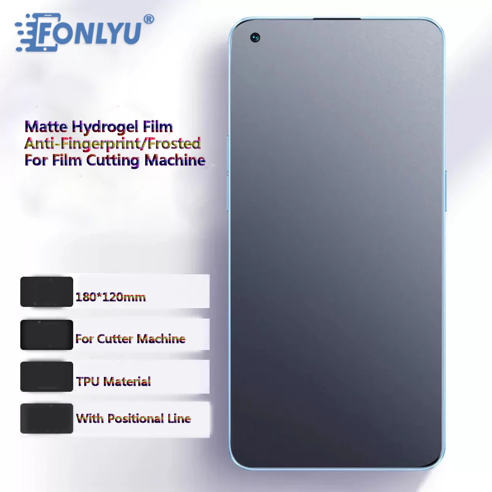 

FONLYU 50Pcs Matte Hydrogel Movies Protector Screen Mobile Phone Membrane Anti Fingerprint Sheet for Blade Film Cutting Machine