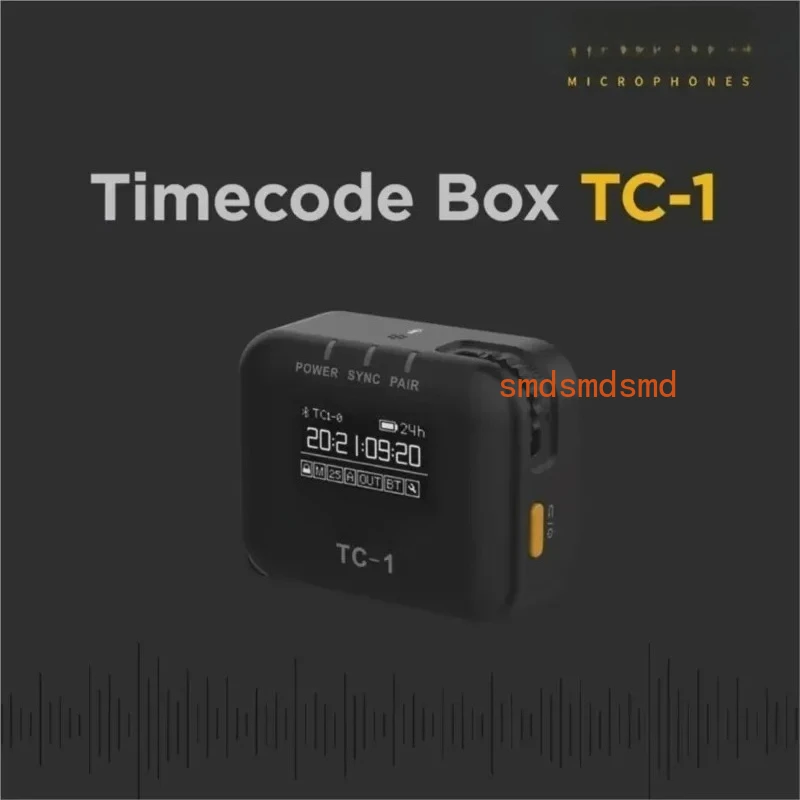 TC-1 KIT Wireless Timecode Box Generator Portable Microphone Time Coder for Video Recording Time Code Living Streaming