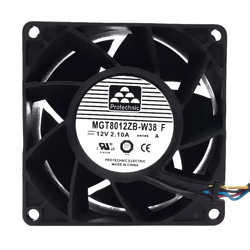 

New Cooler Fan for MGT8012ZB-W38 F 12V 2.10A 8038 High air volume waterproof IP55 cooling fan 80*80*38MM