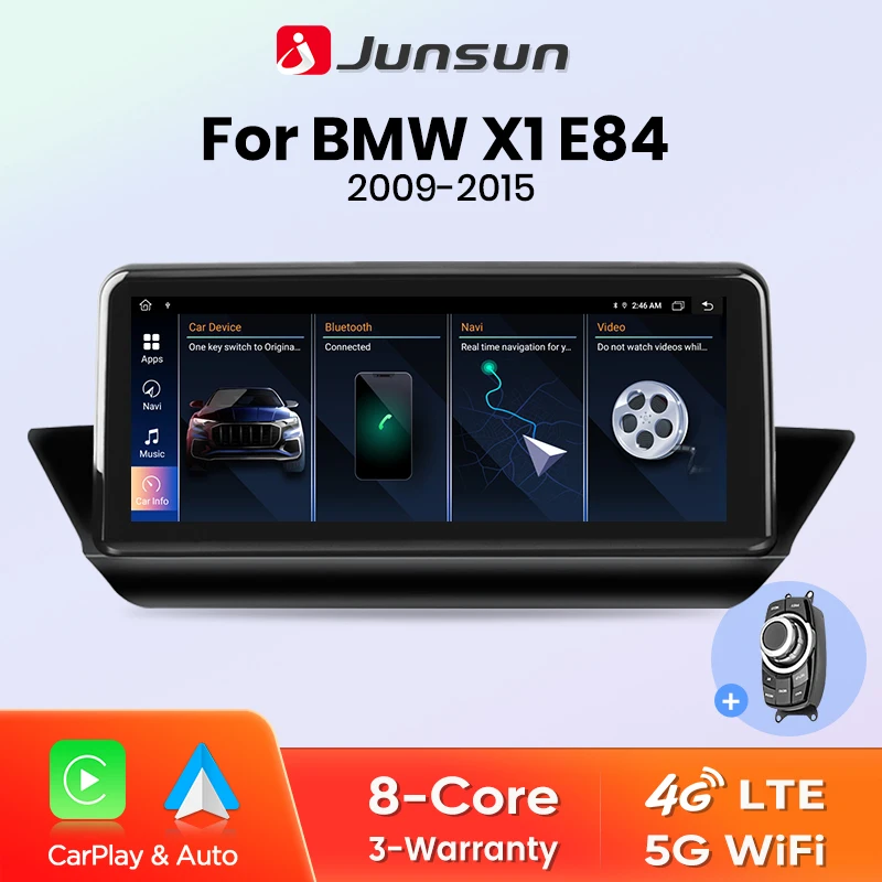 Junsun 8-Kern 4G WIFI Wireless CarPlay Android Auto Autoradio für BMW X1 E84 2009-2015 Intelligentes System Stereo GPS-Navigation